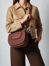 Sac Bandoulire M Lasso Cuir Etrier Marron lasso ELAS152M-vue-porte
