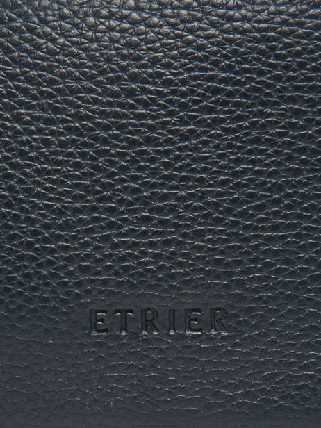 Leather Flandres Briefcase 2 Compartments Etrier Blue flandres EFLA8262 other view 5