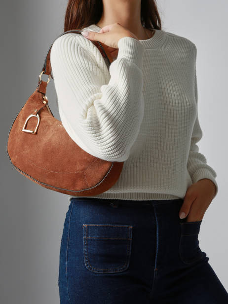 Sac Porté épaule Altesse Suede Cuir Etrier Marron altesse suede EASU017M vue secondaire 1